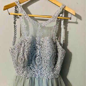 Beautiful Silver Sparkle formal dress